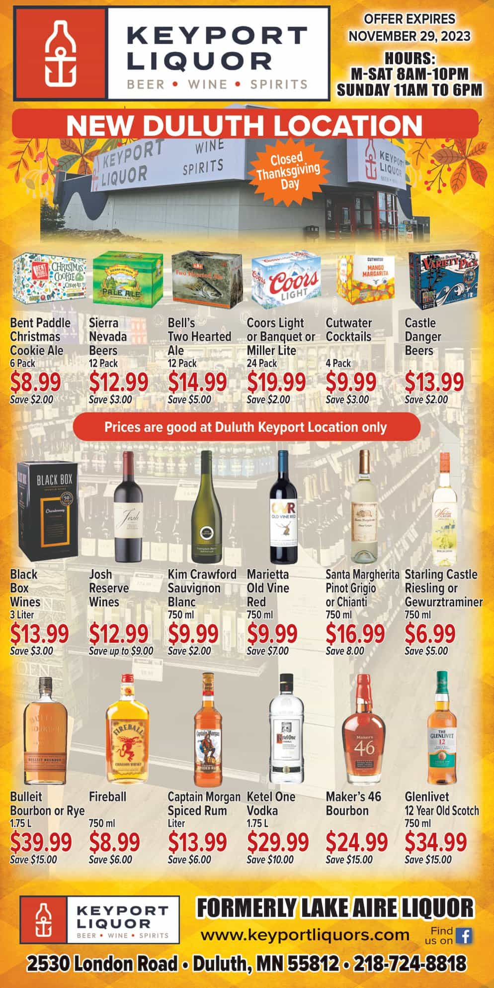 Duluth location keyport liquor store restaurant lounge